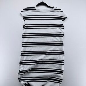 Abercrombie & Fitch Black White Striped Sleeveless T-Shirt Dress XXST Tall